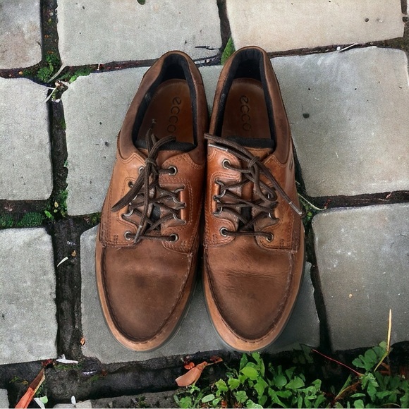 Ecco Track Mens Size US 14 EUR 48 Gore-Tex Leather Shoes High Quality - Picture 2 of 9